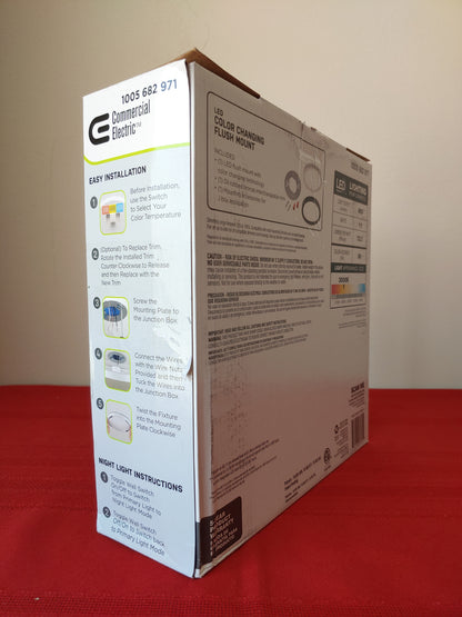 Lámpara de techo LED de 9" - Commercial Electric (Nuevo, caja abierta)