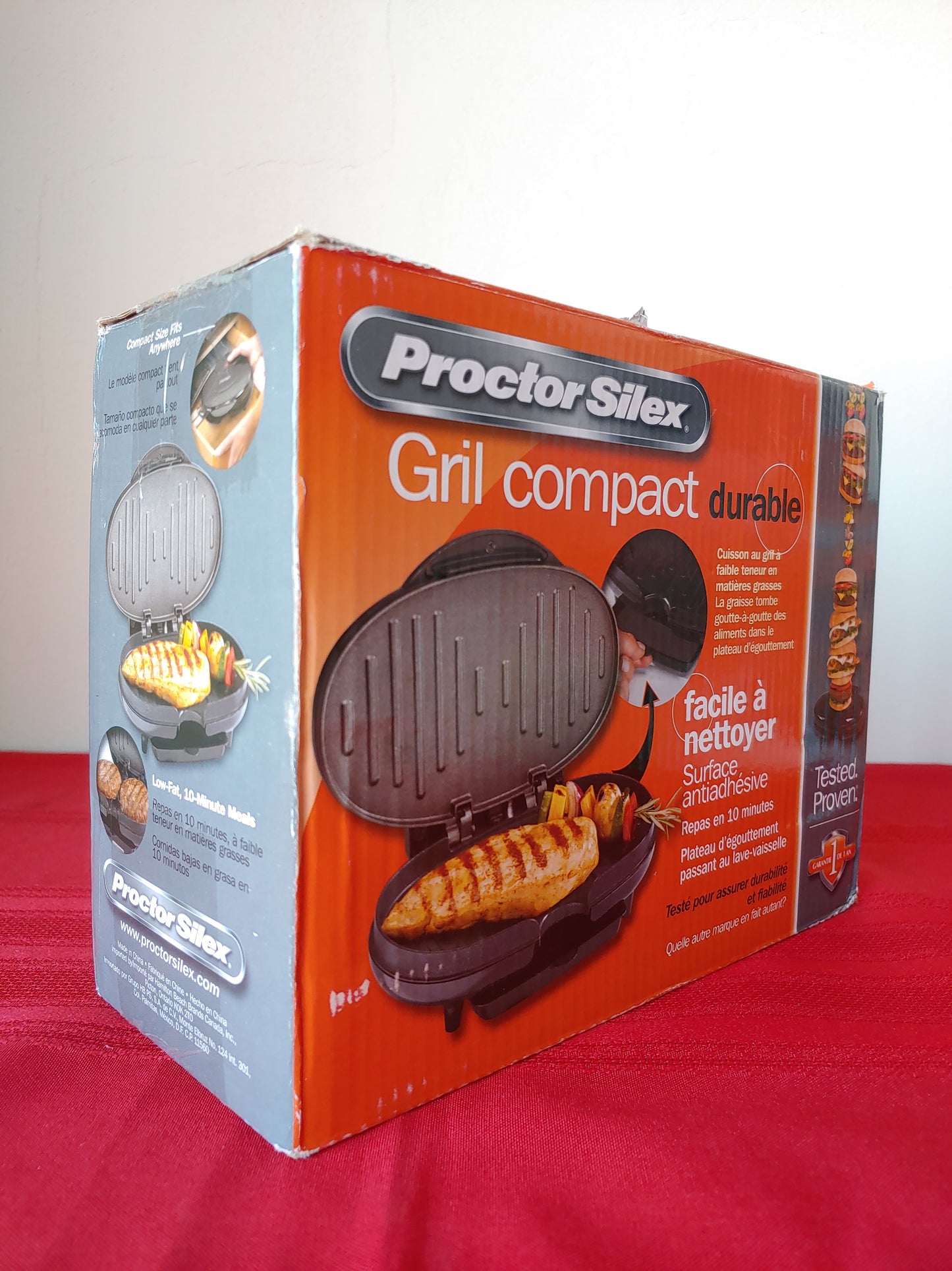 Parrilla eléctrica doble compacta - Proctor Silex (Nuevo, caja abierta)