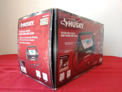 Inflador portátil de 12/120 V - Husky (Nuevo, caja abierta)