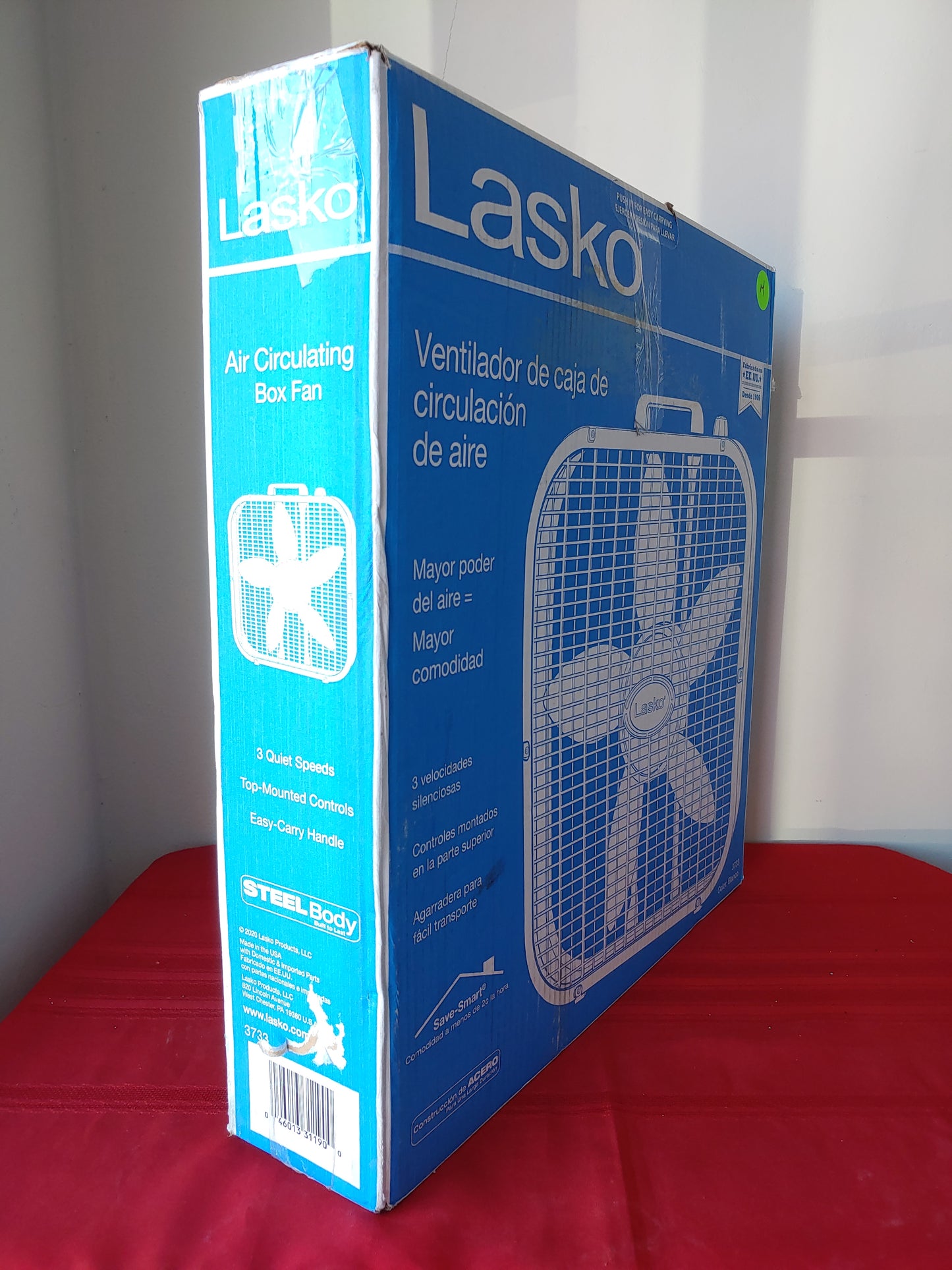 Ventilador de caja de circulación de aire 20" - Lasko (Nuevo, caja abierta)