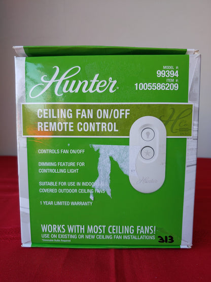 Control remoto universal para ventilador de techo - Hunter (Nuevo, caja abierta)