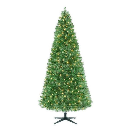 Árbol de navidad de 7 pies Shimmery Tinsel con luces LED - Home Accents Holiday (Nuevo, caja abierta)