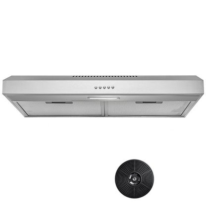 Campana de cocina de 24" convertible con extractor y luz de acero inoxidable - Akdy (Nuevo, caja abierta)