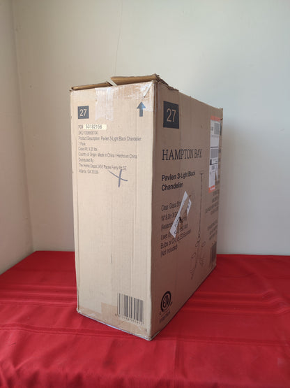 Candelabro de 3 luces - Hampton Bay Pavlen (Nuevo, caja abierta)