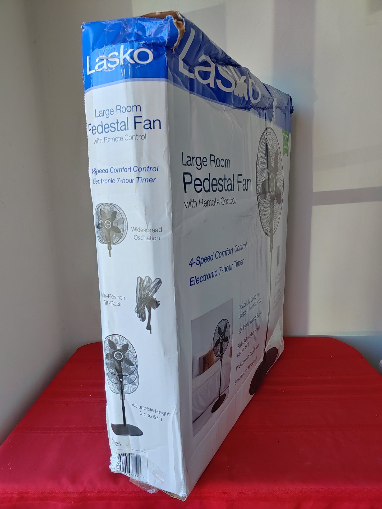 Ventilador de pedestal 20" con control remoto - Lasko (Nuevo, caja abierta)