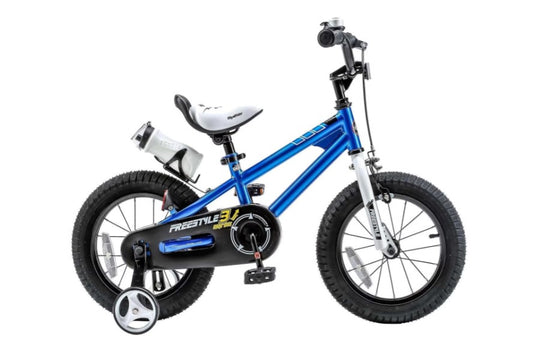 Bicicleta para niños Freestyle 12" de color azul - Royal Baby (Nuevo, sin caja)