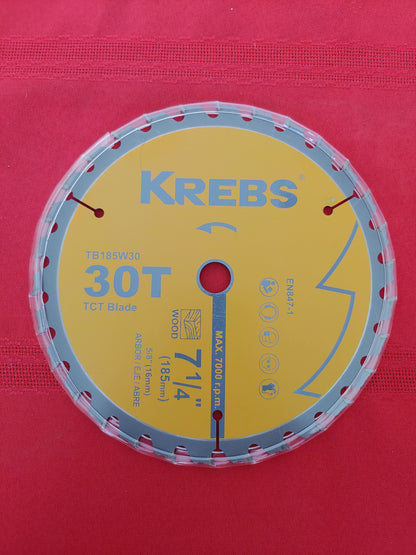 Disco de corte para madera 7 1/4" - Krebs (Nuevo)