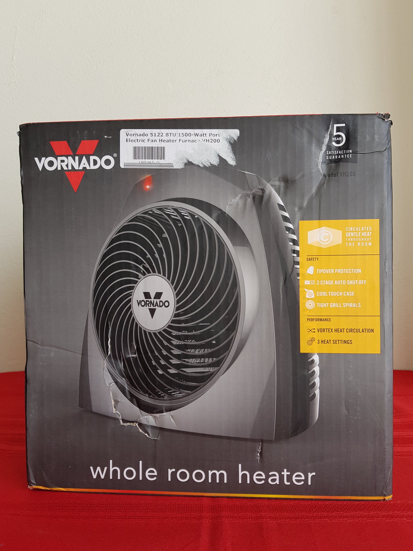 Calefactor eléctrico - Vornado (Nuevo, caja abierta)