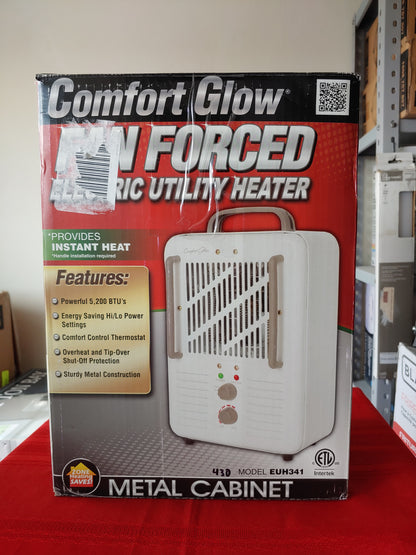 Calefactor eléctrico color blanco - Comfort Glow (Nuevo, caja abierta)