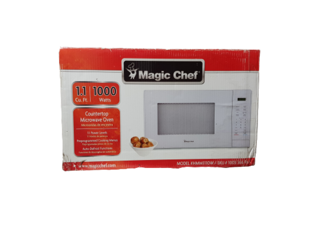 Horno microondas 1.1 pies cúbicos - Magic Chef (Nuevo, caja abierta)