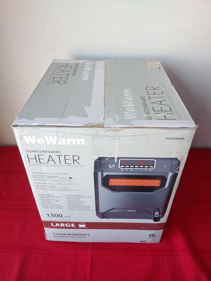 Calefactor infrarrojo de cuarzo con ventilador y control remoto - WeWarm (Nuevo, caja abierta)