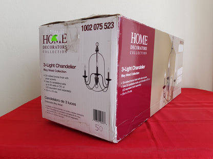 Candelabro de 3 luces - Home Decorators Rivy West Collection (Nuevo, caja abierta)