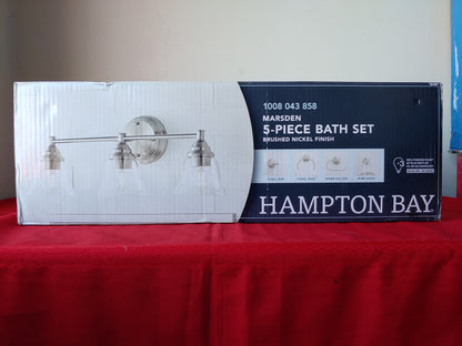 Set de baño de 5 piezas - Hampton Bay Marsden (Nuevo, caja abierta)