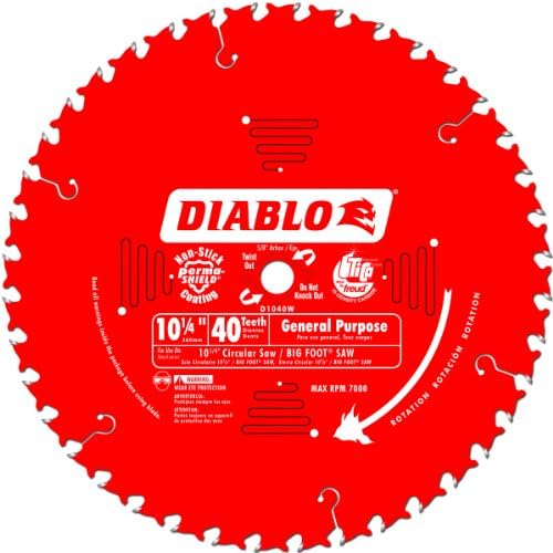 Disco 10 1/4" de corte para uso general con 40 dientes para sierra circular - Diablo (Nuevo, sin empaque)