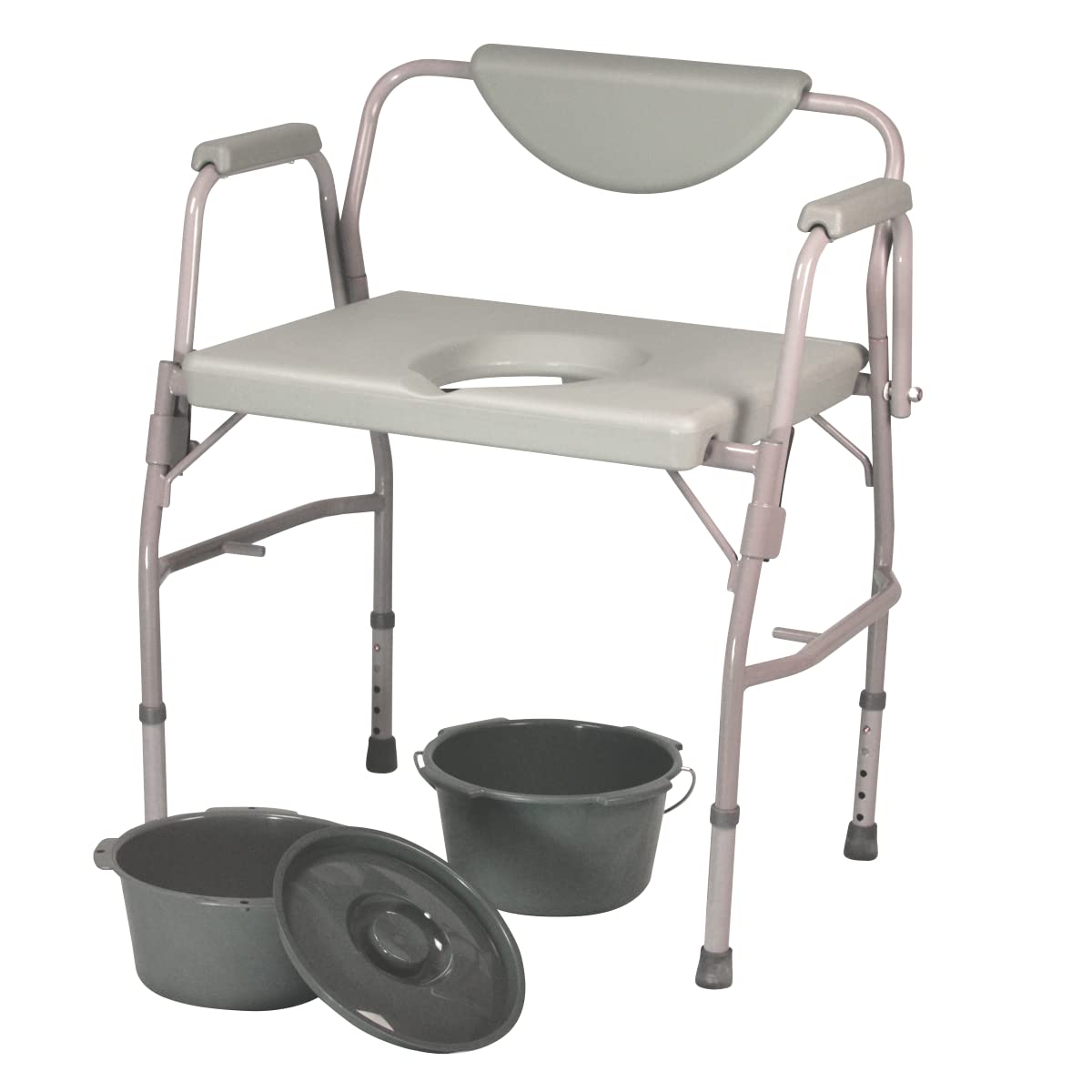 Silla con inodoro 3 en 1 para pacientes que luchan con obesidad - Homecraft Deluxe (Nuevo, caja abierta)
