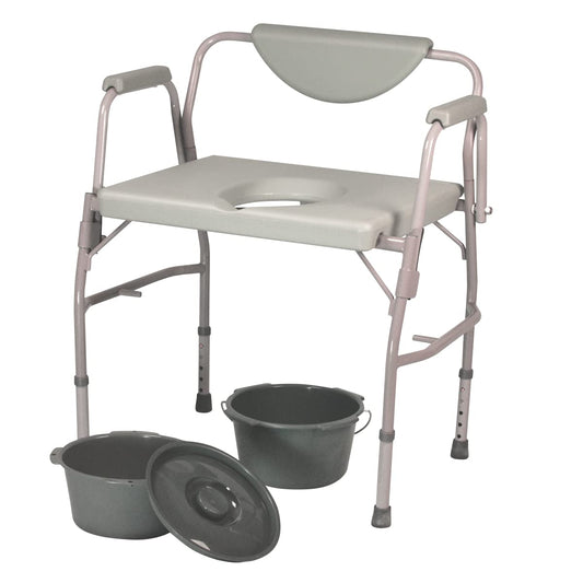 Silla con inodoro 3 en 1 para pacientes que luchan con obesidad - Homecraft Deluxe (Nuevo, caja abierta)