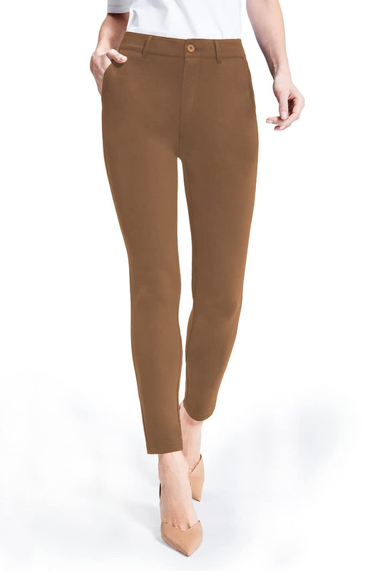 Pantalones con bolsillos para mujer color chocolate talla XXS - Bamans Nuevo)