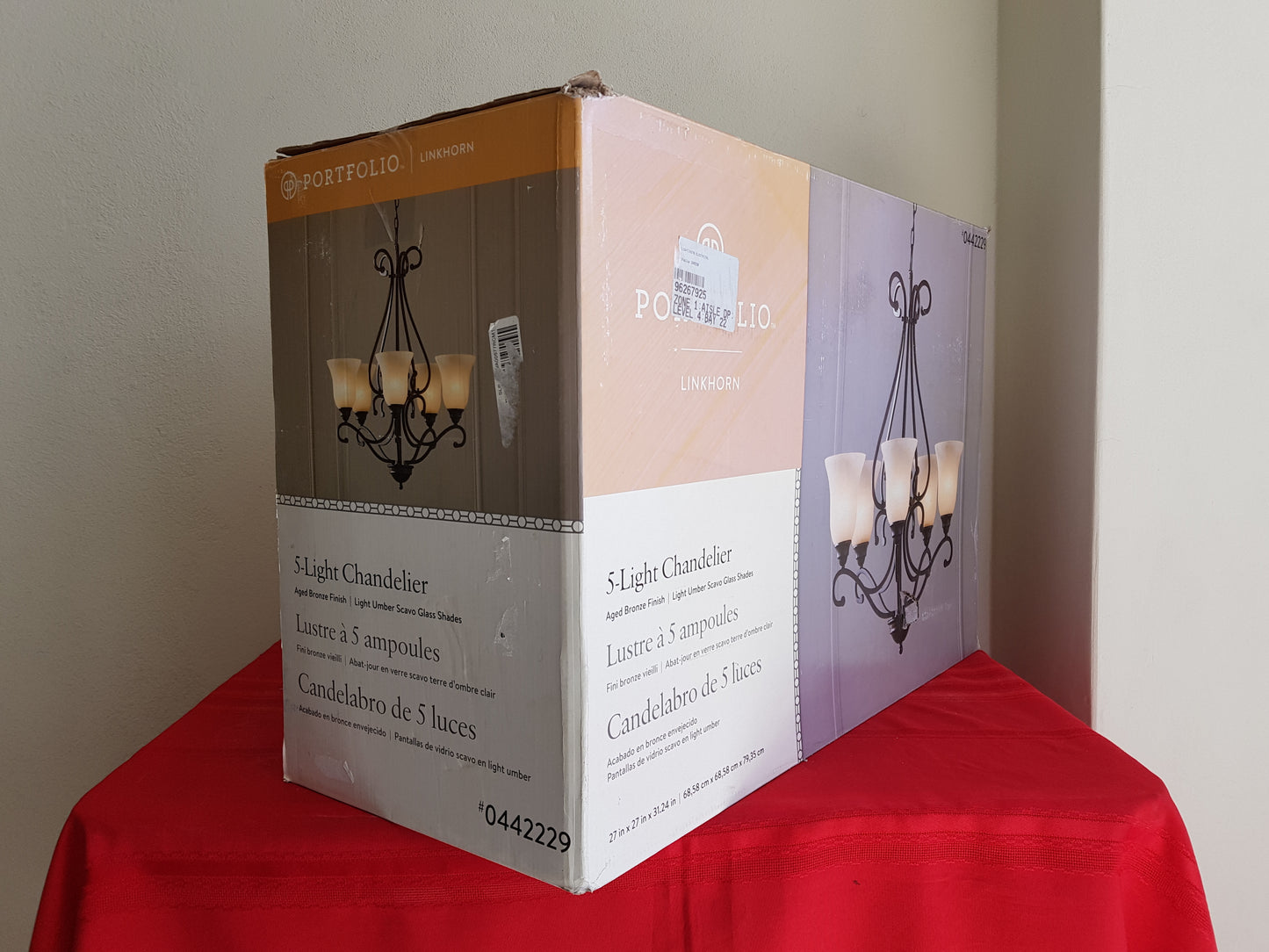 Candelabro de 5 luces - Portfolio Linkhorn (Nuevo, caja abierta)