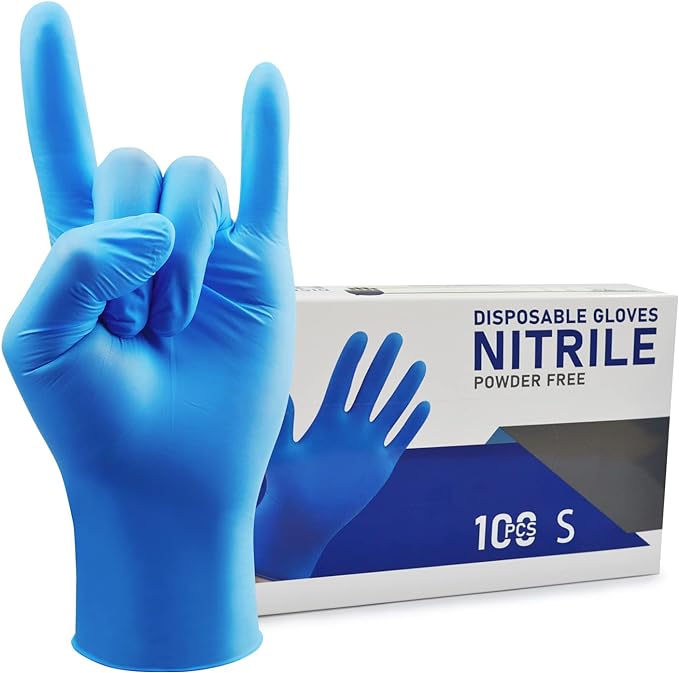 Caja de 100 guantes de Nitrilo color azul talla XS - Wostar (Nuevo)