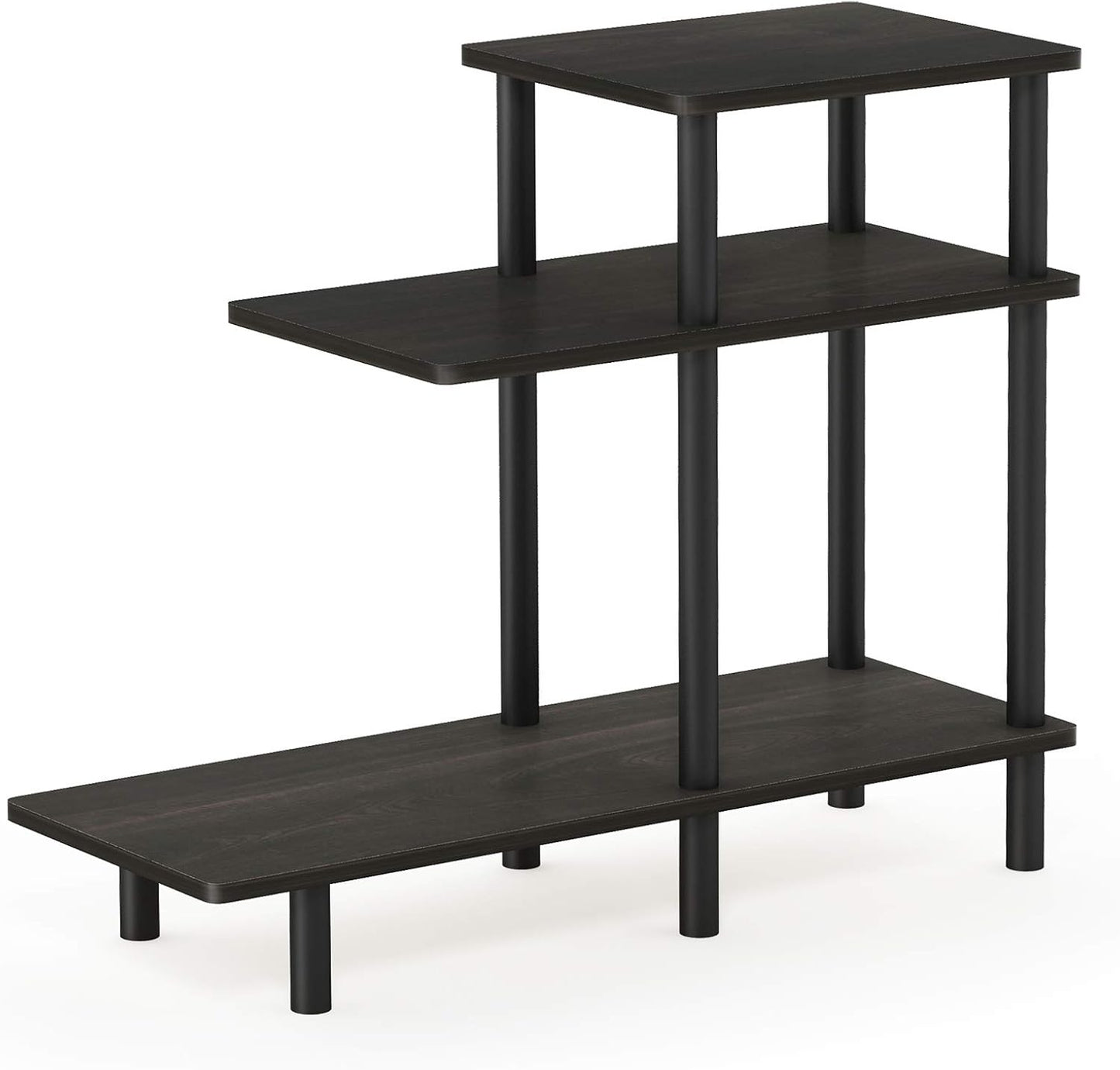 Mesa auxiliar de 3 niveles color negro - Furinno (Nuevo)