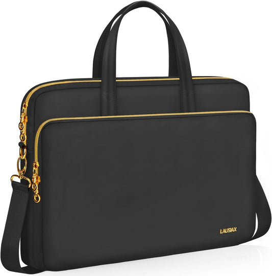 Maletín negro para laptop de hasta 15.6" - Lausiax (Nuevo)