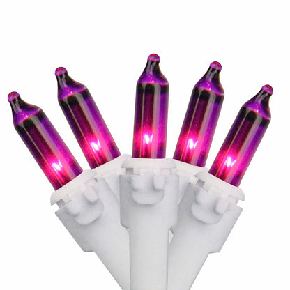 Serie de 100 luces navideñas incandescentes color morado - Home Accents Holiday  (Nuevo, caja abierta)