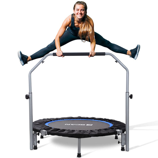 Trampolín para ejercicio de 48" con barra ajustable - BCAN (Nuevo, caja abierta)