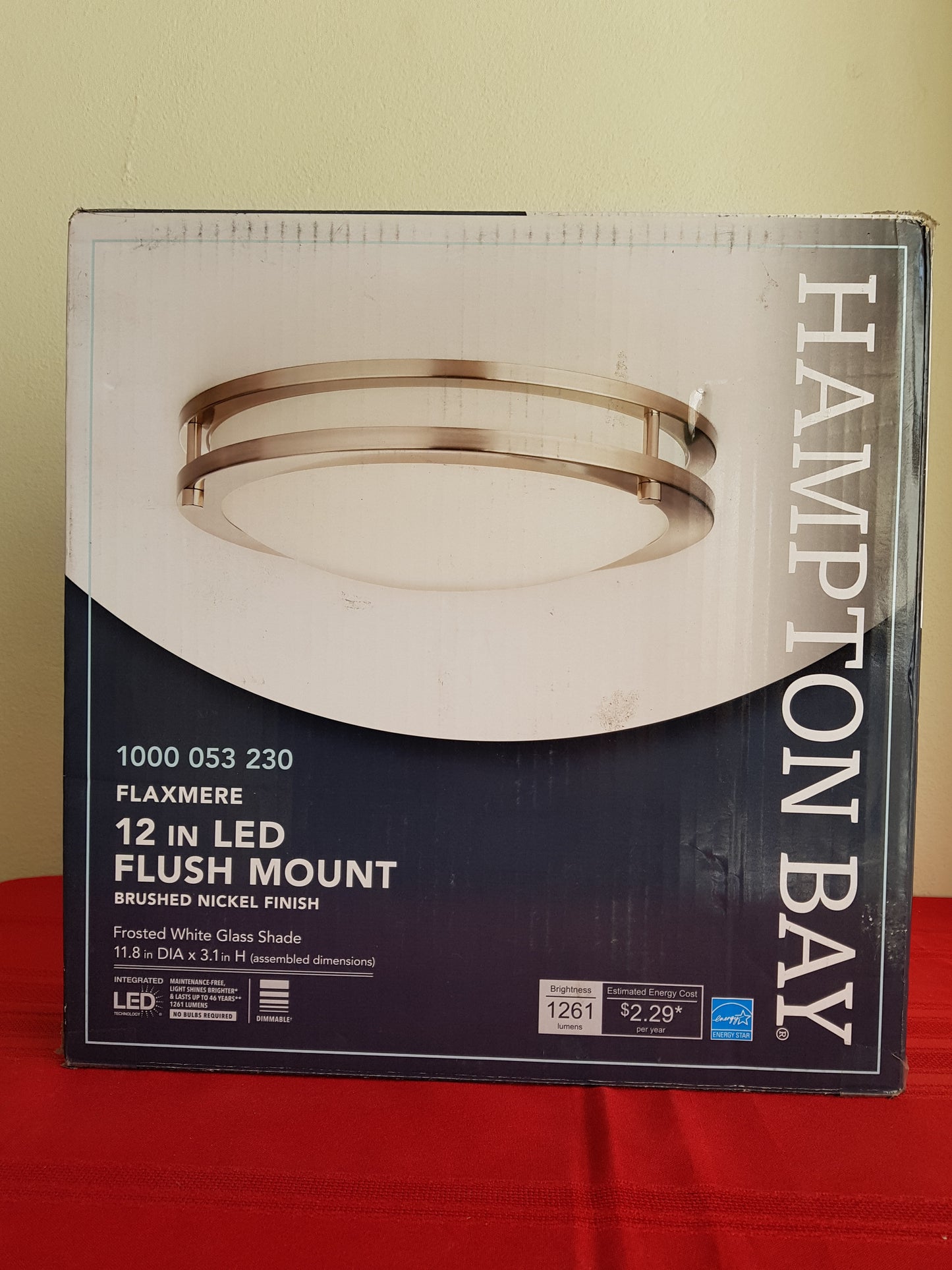 Lámpara de techo LED - Hampton Bay Flaxmere (Nuevo, caja abierta)