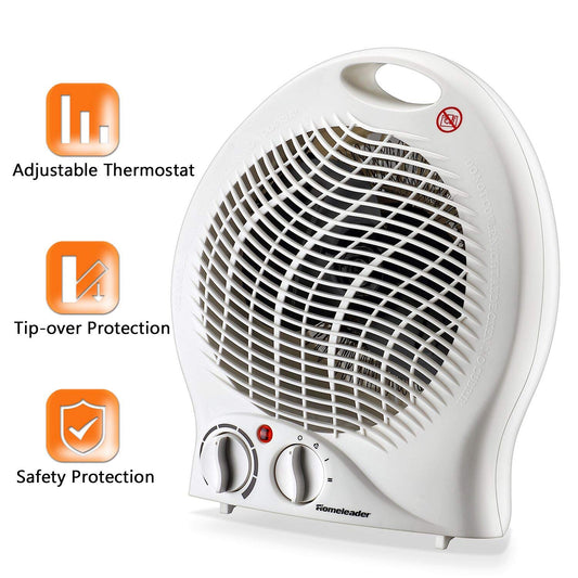 Calefactor eléctrico portátil con ventilador - Homeleader (Nuevo)