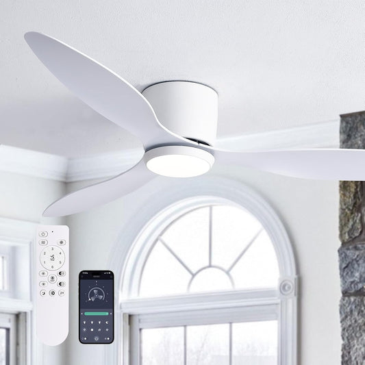 Ventilador de techo inteligente LED de 52" (Nuevo, caja abierta)