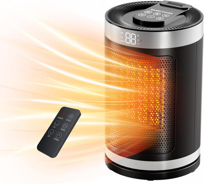 Calefactor eléctrico digital de cerámica portátil PTC oscilante (Nuevo, caja abierta)
