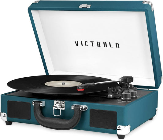 Tocadiscos portátil con bocinas integradas Bluetooth - Victrola Journey (Nuevo, caja abierta)