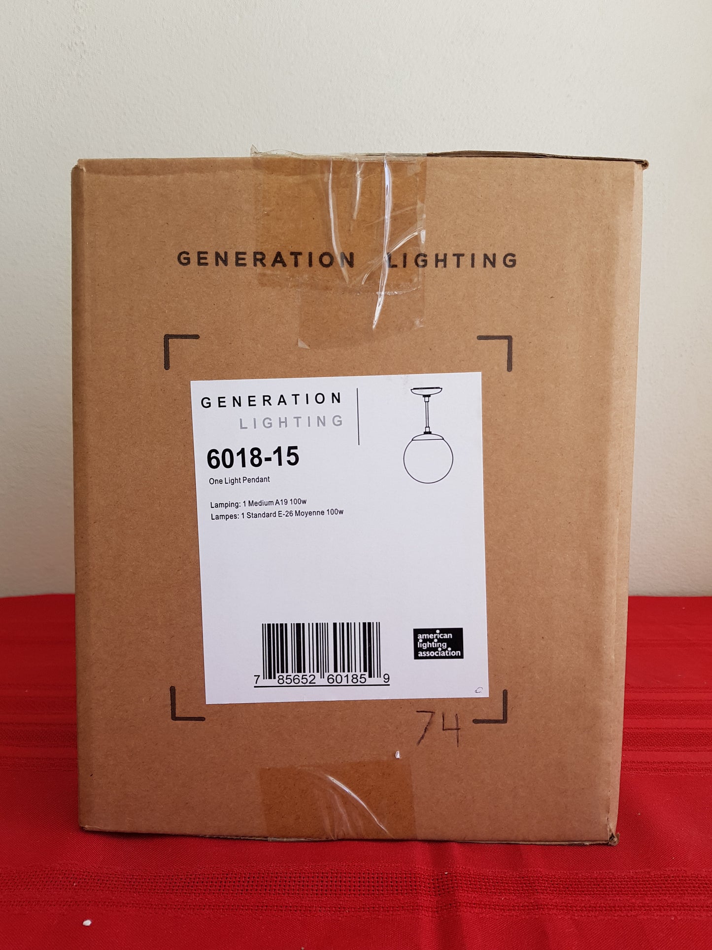 Lámpara colgante de globo - Generation Lighting (Nuevo, caja abierta)