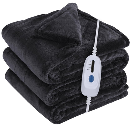 Manta térmica eléctrica matrimonial color negro (72" x 84") - McJaw (Nuevo)
