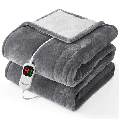 Manta térmica eléctrica color gris (62" x 84") - Homemate (Nuevo, caja abierta)