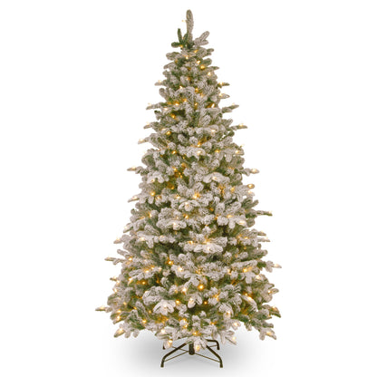 Árbol de navidad nevado de 7.5 pies con luces integradas - National Tree Company (Nuevo, caja abierta)