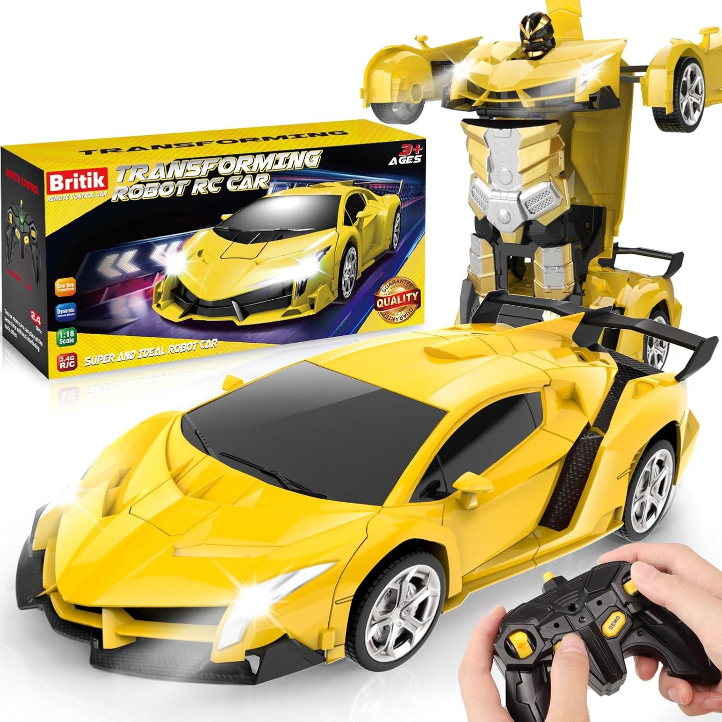Carro transformer control remoto escala 1:18 - Britik (Nuevo, caja abierta)