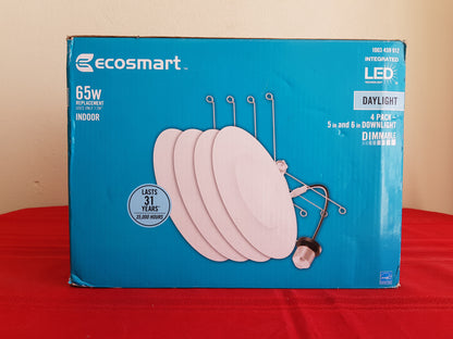 Paquete de 4 lámparas tipo spot LED - Ecosmart (Nuevo, caja abierta)