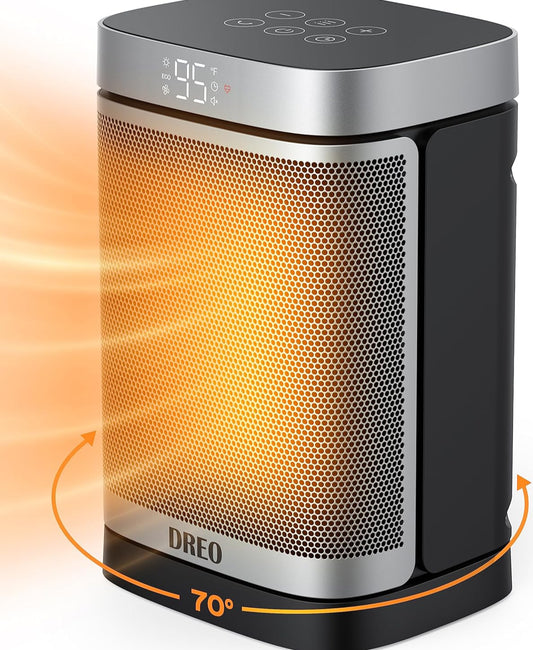 Calefactor de cerámica eléctrico digital portátil PTC oscilante - DREO (Nuevo, caja abierta)