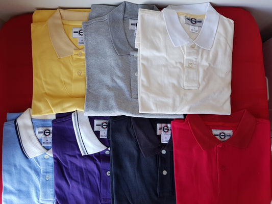 Camiseta tipo polo - Variedad de colores M/L/XL (Nuevo) (Precio por pieza)