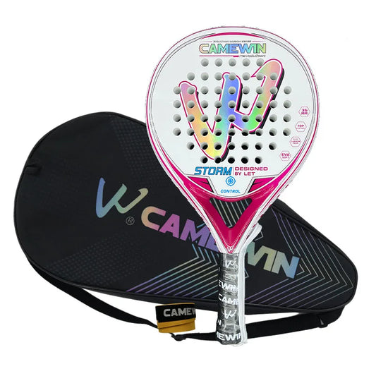 Pala para Padel rosa con blanco - CAMEWIN (Nuevo)