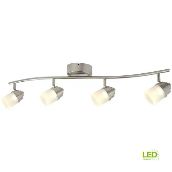 Lámpara de riel direccional de 4 luces LED - Hampton Bay (Nuevo, caja abierta)