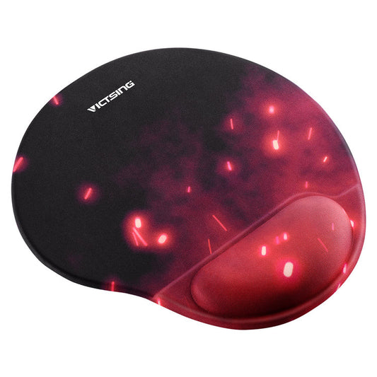 Mouse Pad con almohadilla color negro y rojo - Victsing (Nuevo)