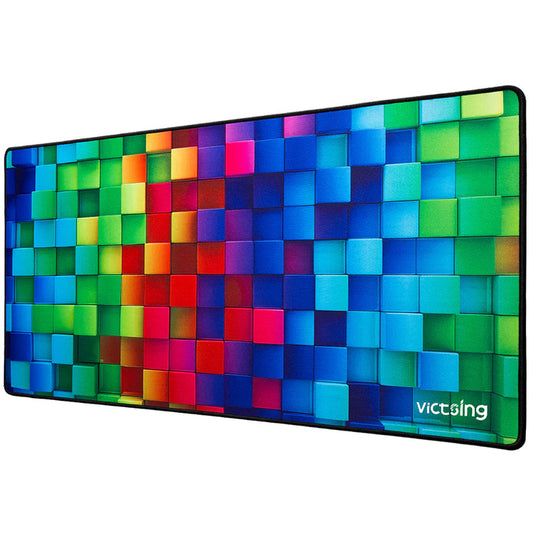 Mouse Pad extra grande con diseño cuadros de colores - Victsing (Nuevo)