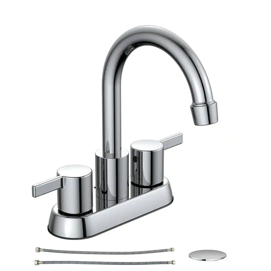 Llave mezcladora para lavabo de arco alto cromada - Garrick (Nuevo, caja abierta)