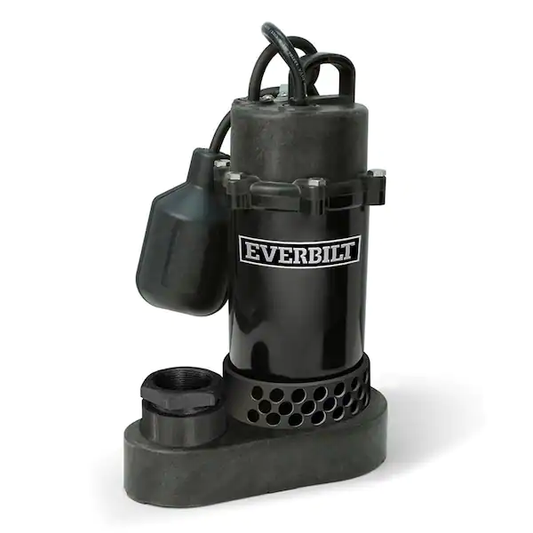 Bomba sumergible con interruptor de flotador 1/3 HP - Everbilt (Nuevo, caja abierta)
