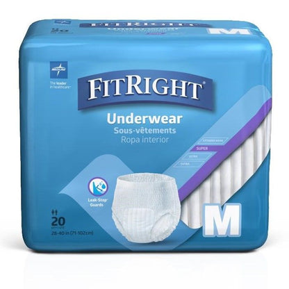 Pañales para adulto super absorbente 20 piezas talla M - Fit Right Medline (Nuevo)