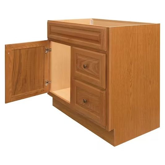 Mueble para baño de madera de roble - Glacier Bay Hampton (Nuevo, caja abierta)