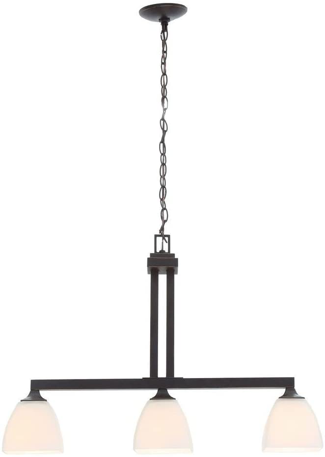 Candelabro Mattock de 3 luces, para isla de cocina - Hampton Bay (Nuevo, caja abierta)