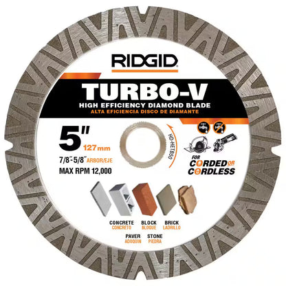 Disco de diamante 5" para mampostería - Ridgid (Nuevo, empaque abierto)